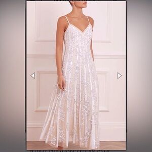 Needle & thread Floral Evermore Sequin cami ankle gown